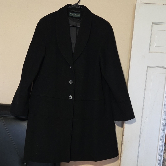 Harve Benard Jackets & Blazers - Harve Benard By Benard Holzman Women's Elegant Black Pea Coat